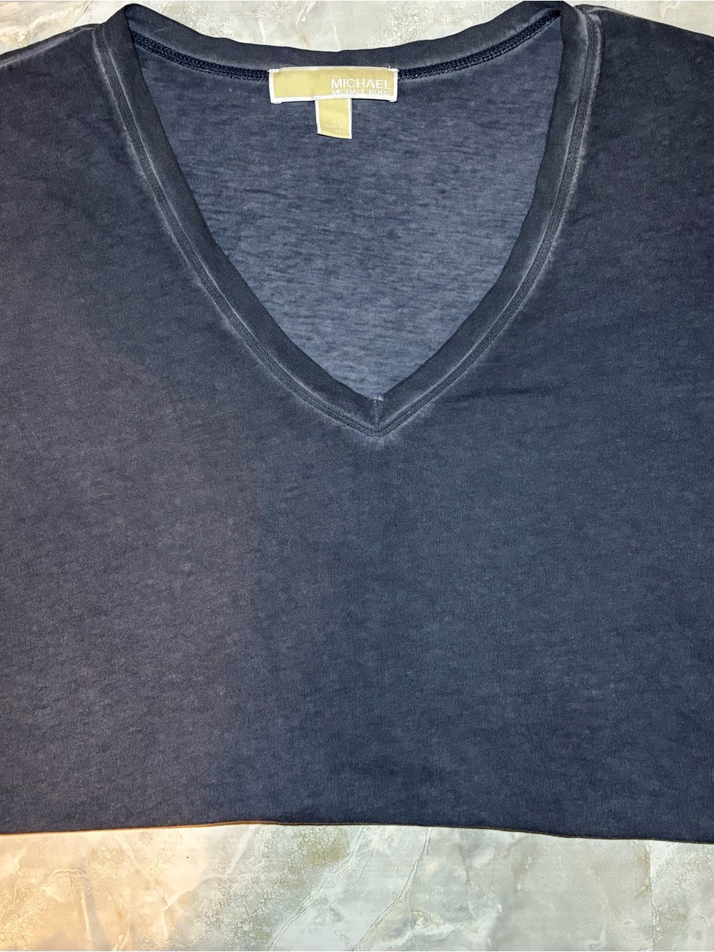 Michael Kors Men's Dark Blue V-Neck T-Shirt